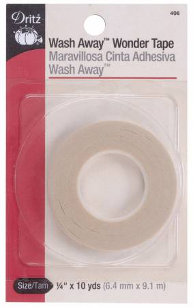 Wash-Away Wonder Tape 1/4 in x 10yds by Dritz.