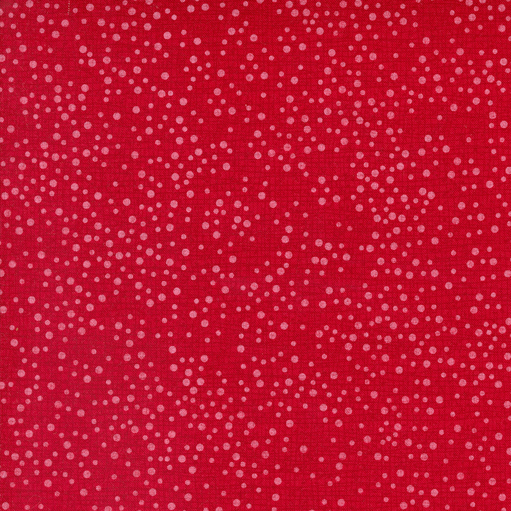 Winterly Thatched by Robin Pickens for Moda. Dotty Crimson ﻿- Pickens' Classic Thatched Pattern with Allover Dots in Bright Red. 