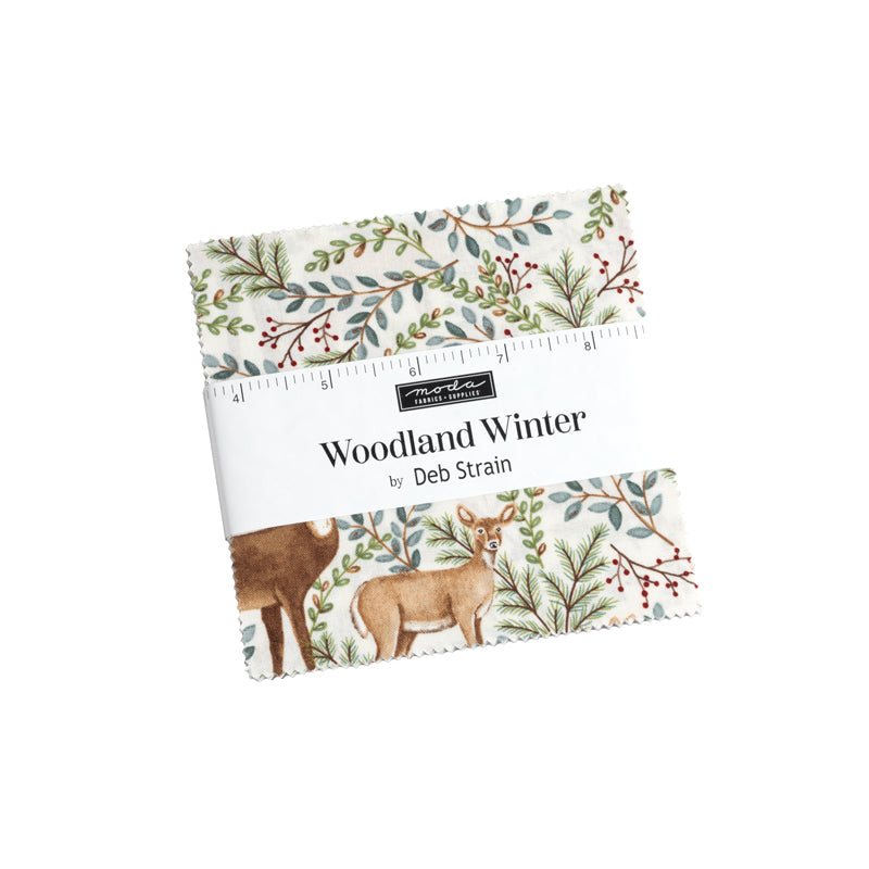 Woodland Winter by Deb Strain for Moda. Charm Pack- 42 Assorted 5" Squares.