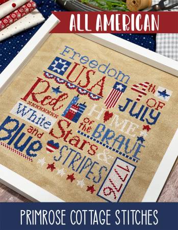 All American Counted Cross Stitch pattern by Lindsey Weight of Primrose Cottage Stitches.