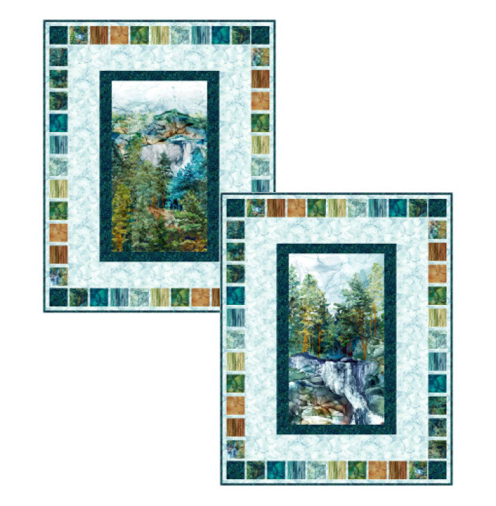 Landscape Gallery Pattern by Marlene Oddie of KISSed Quilts for Northcott Fabrics.