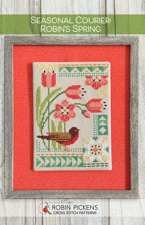 Seasonal Couriee: Robin's Spring counted cross stitch pattern