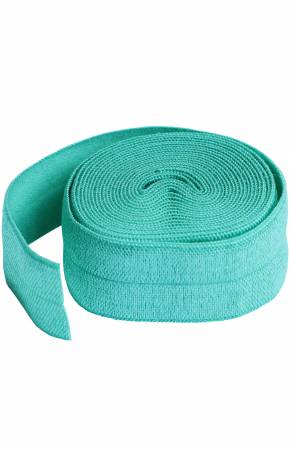 Fold-Over Elastic by ByAnnie. Turquoise- 3/4 inch x 2 yard