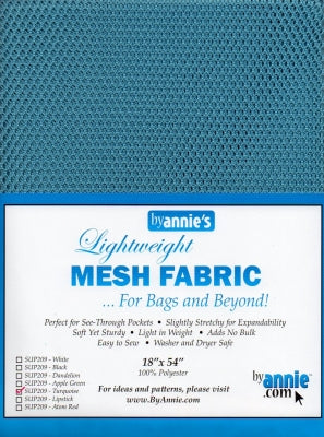 Lightweight Mesh Fabric by ByAnnie. Turquoise
