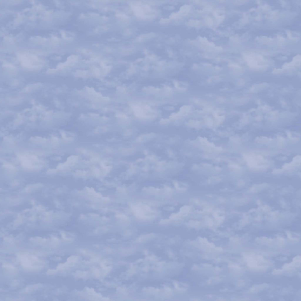 First Light by James Meger for Northcott Fabrics. Cloudy Sky - A Periwinkle Cloudy Sky - Reminiscent of a Fall or Winter Skyscape! 