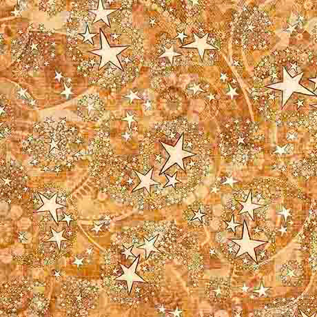 1776 by the Morris Creative Group for QT Fabrics. Paisley and Stars Light Amber