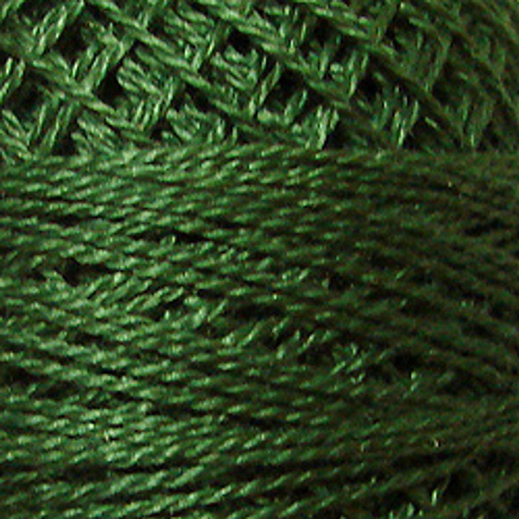 Valdani Solid Color Pearl Cotton Ball 311 Available in Sz. 12 - 109 yds. - great for applique, wool applique, big-stitch quilting. Forest Green