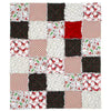 Multicolor Santa Suit Quilt Box from 3 Wishes Fabrics. Finished Size: 30 inch x 30 inch