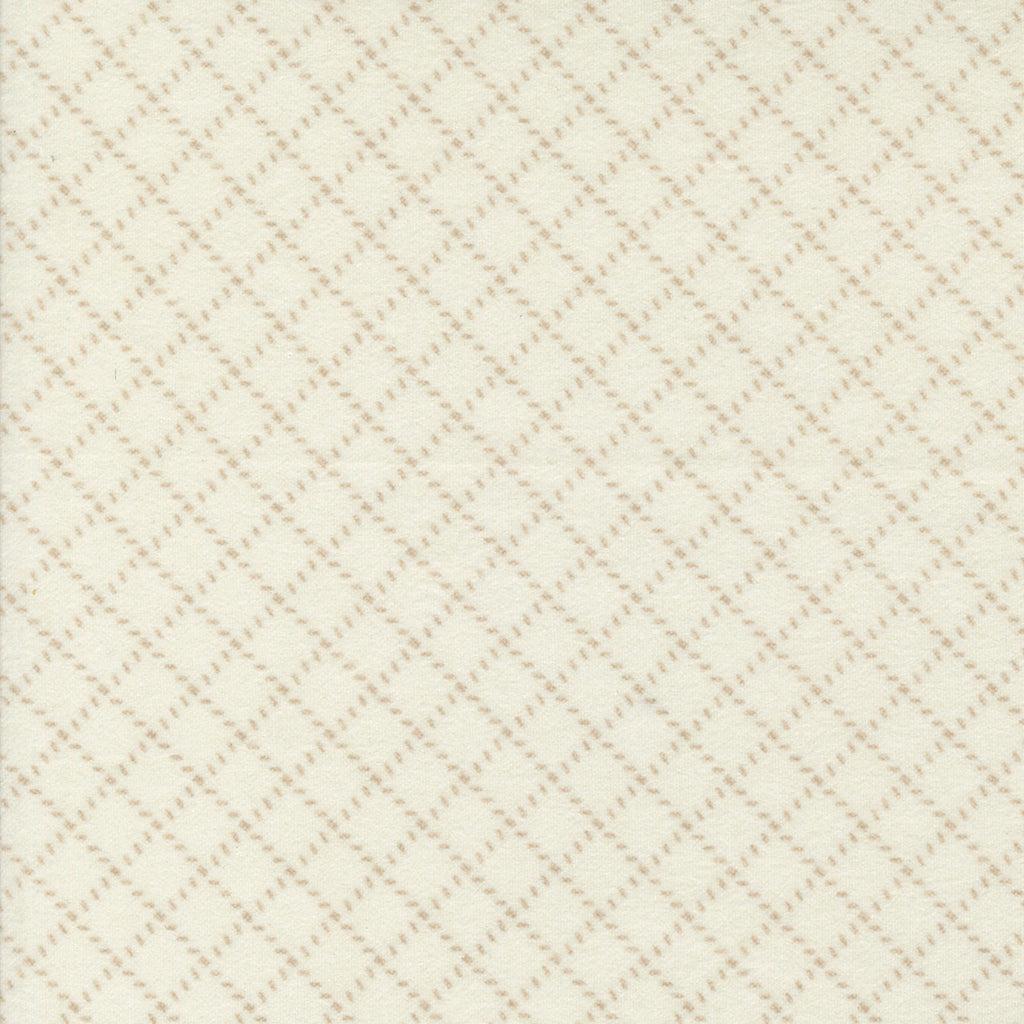 Farmhouse Flannels III by Lisa Bongean of Primitive Gatherings for Moda. Cream - Tan and Cream Diamond Check Plaid