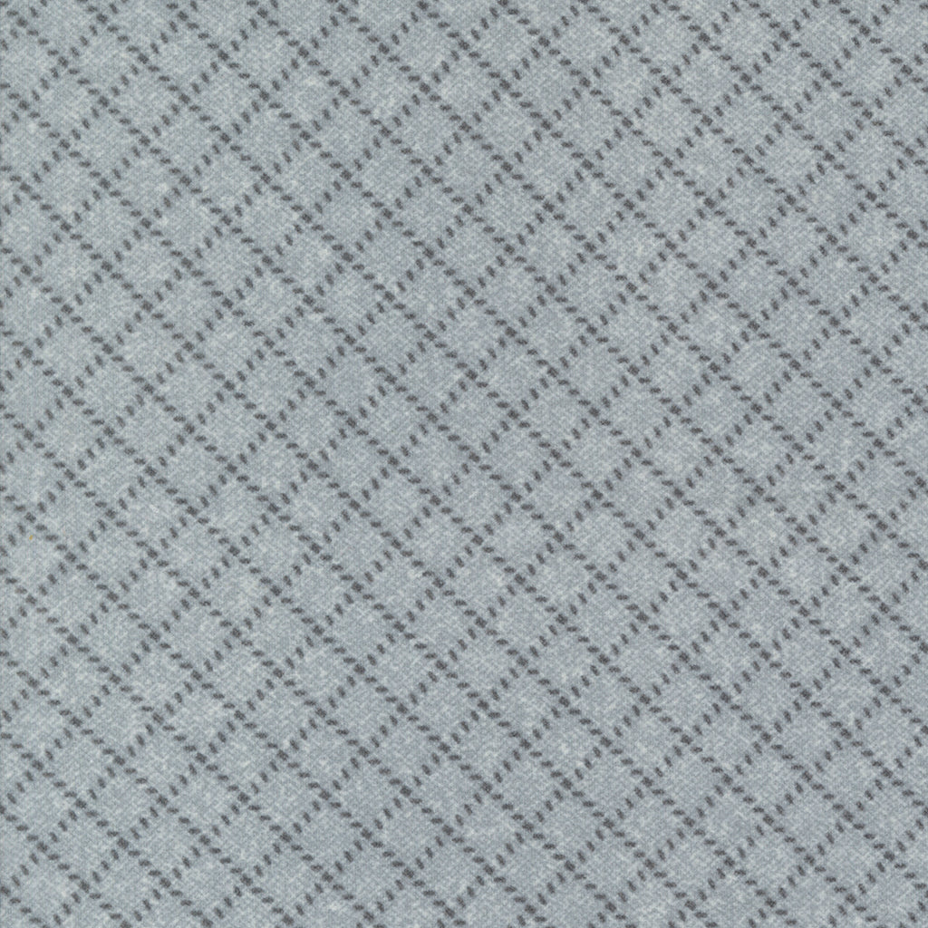 Farmhouse Flannels III by Lisa Bongean of Primitive Gatherings for Moda. Pewter - Light Gray with a Darker Gray Diamond Check Plaid