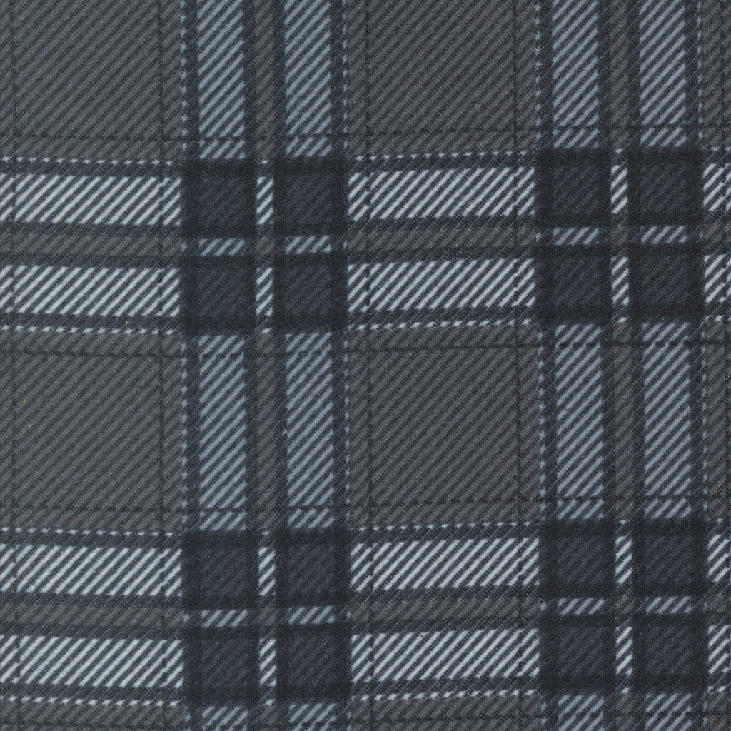 Farmhouse Flannels III by Lisa Bongean of Primitive Gatherings for Moda. Graphite - Dark Gray Plaid