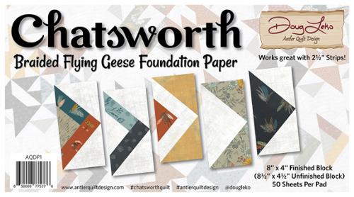 Foundation papers for the Chatsworth Quilt by Doug Leko for Antler Quilt Designs.