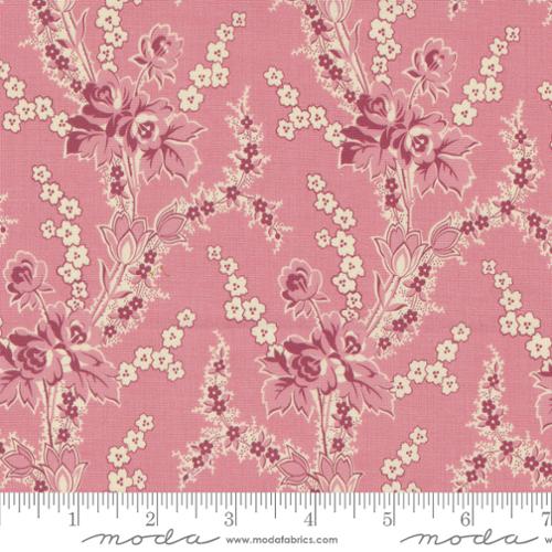 Goodnight Irene by Betsy Chutchian for Moda. Carnation - Traditional Floral Bundle Pattern in Pinks and Creams.