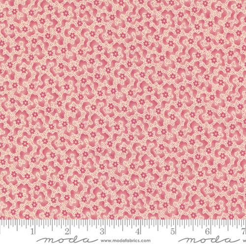 Goodnight Irene by Betsy Chutchian for Moda. Carnation - Traditional Ripple Pattern with Stippling and Small Florals in Various Shades of Pink.