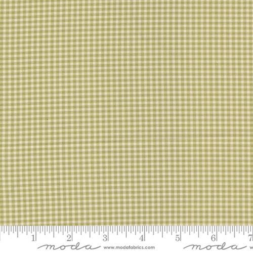 Goodnight Irene by Betsy Chutchian for Moda. Sage - Sage Green and White Gingham Checked Plaid.