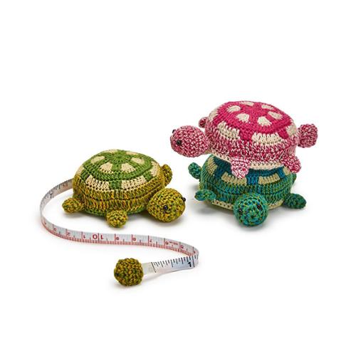 Crocheted Tape Measure Turtle from Twos Company Inc.