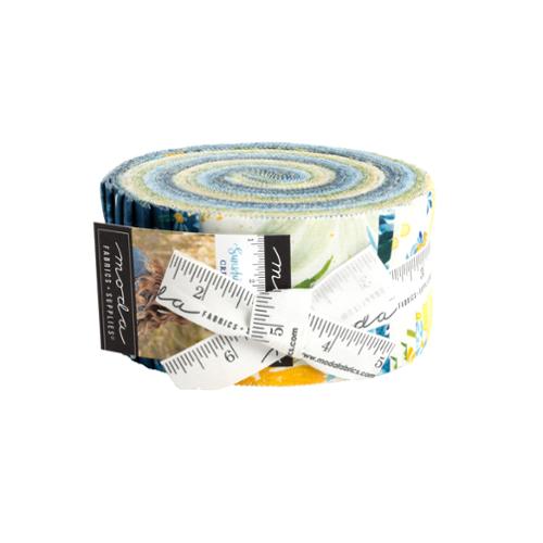 Sunshine and Blue Skies by Create Joy Project for Moda. Jelly Roll - 40 Assorted 2.5 inch Strips.