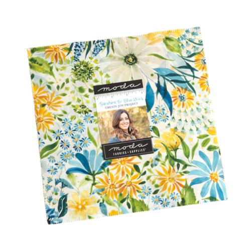 Sunshine and Blue Skies by Create Joy Project for Moda. Layer Cake - 42 Assorted 10 inch Squares.