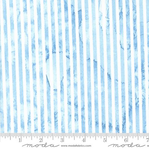 Sunshine and Blue Skies by Create Joy Project for Moda. Sky Blue- Watercolor Blue and Solid White Stripes.