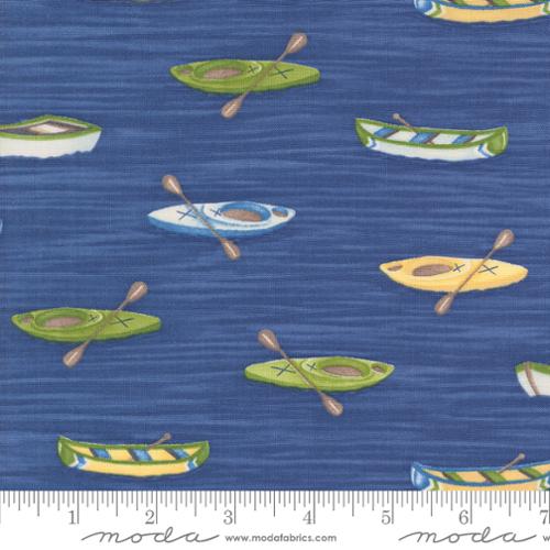 On Lake Time by Deb Strain for Moda Fabrics. Deep Water