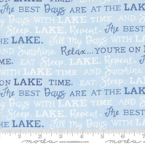 On Lake Time by Deb Strain for Moda Fabrics. Sky Blue