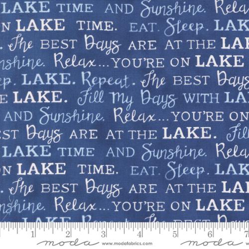 On Lake Time by Deb Strain for Moda Fabrics. Deep Water