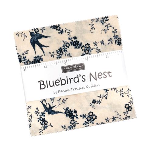Bluebirds Nest by Kansas Troubles Quilters for Moda. Charm Pack (42 5 Inch Squares)