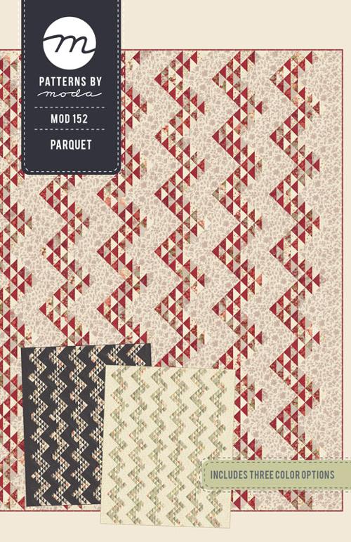 Parquet pattern from Moda Patterns. Project Size: 74" x 90 1/2"