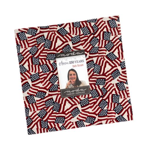 Layer Cake Moda Ambiance - 10 Carrés De Tissu Précoupés Pour Patchwork