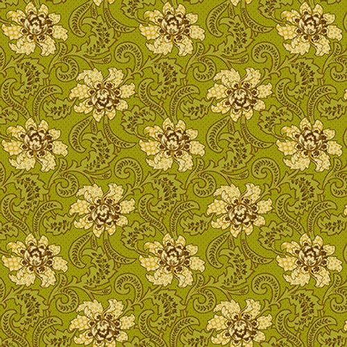 Quiet Grace by Kim Diehl for Henry Glass & Co. Kiwi Green Floral