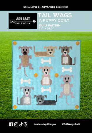 Tail Wags A Puppy Quilt pattern by Art East Quilting Company.