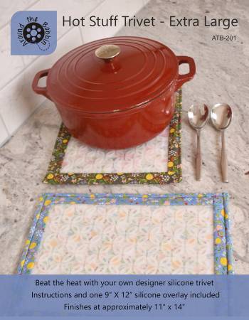 Hot Stuff Trivet and Pot Holder pattern by Lisa Amundson for Around the Bobbin. Extra Large