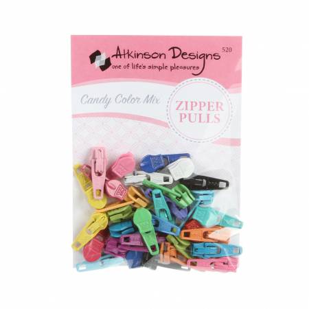 Atkinson Zipper Pulls - Candy Color Mix - Bag of 30 pulls - ATK520