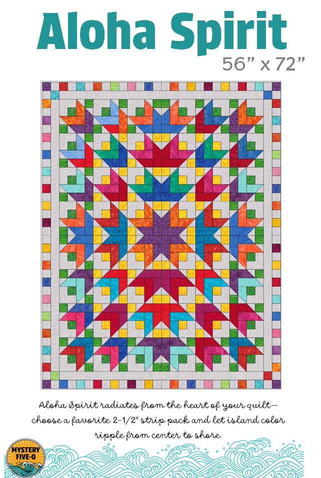 Aloha Spirit Digital Download for 56"  x 72" quilt