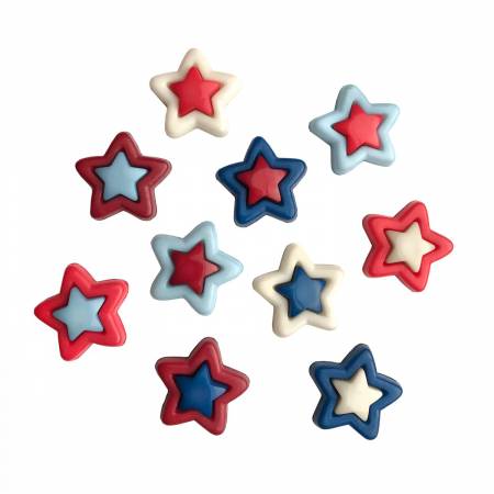 Let Freedom Ring Star Buttons of the 4th of July Collection by Buttons Galore.3/4 inch