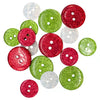 Santa's Sparkle Buttons by Buttons Galore. 5/8 inch to 7/8 inch