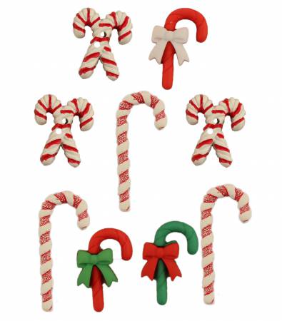 Candy Cane Lane Buttons by Buttons Galore. 3/4 inch to 1 inch