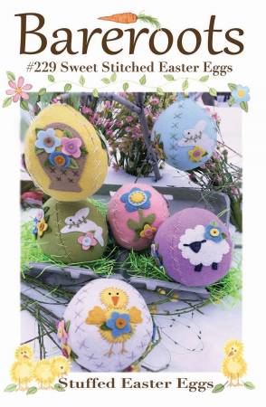 Sweet Stitched Easter Eggs pattern by Sue Barri Gaudet of Bareroots.