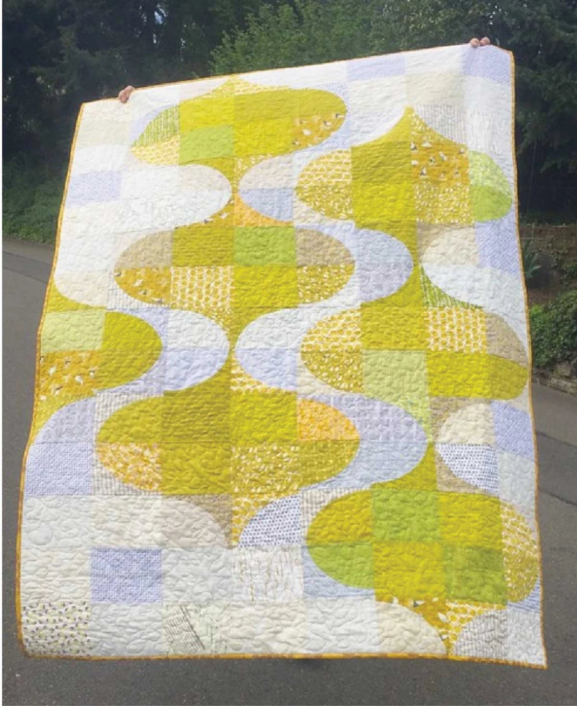 Capiz Lanterns pattern by Karla Alexander from Cut Loose Press. Finished Size: 52 inch x 70 inch