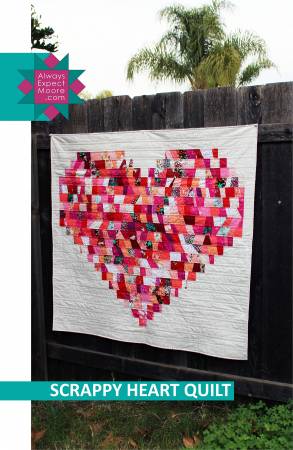 Scrappy Heart Quilt designed by Carolina Moore for Almost Expect Moore