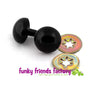 Toy Eyes Solid from Funky Friends Factory. 18mm Black&nbsp;