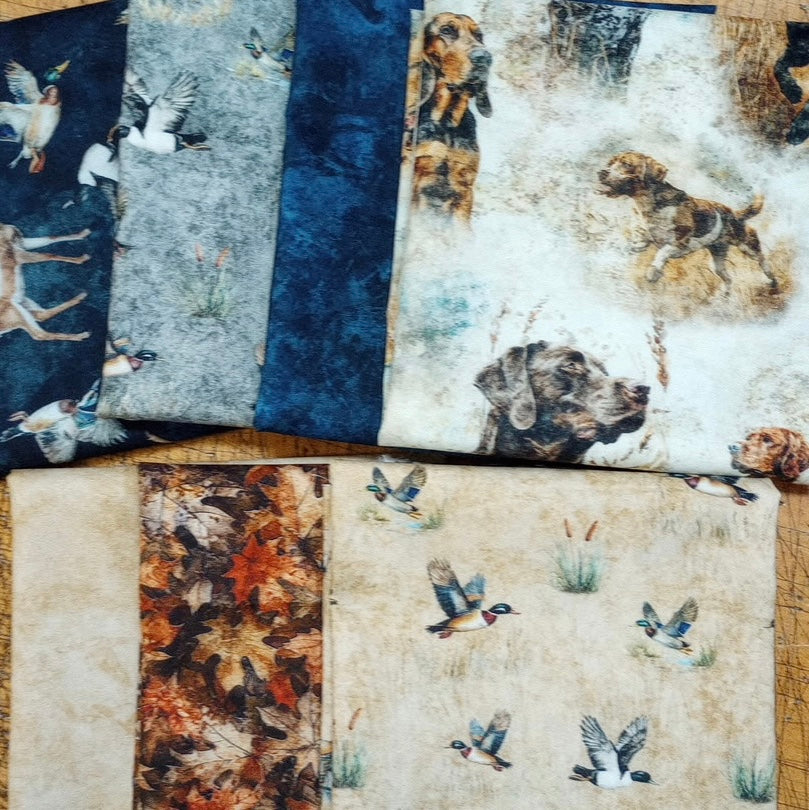 Fat Quarter Bundle of Forest Field and Stream by Morris Group for QT Fabrics.