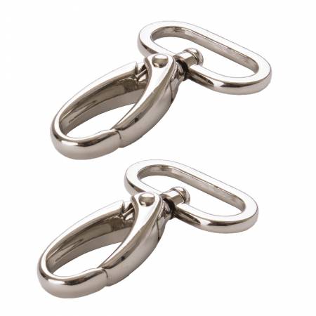 1" Swivel Snap Hook Set of Two by ByAnnie. Nickel