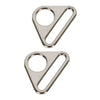 1" Triangle Ring - Flat, Set of Two by ByAnnie. Nickel