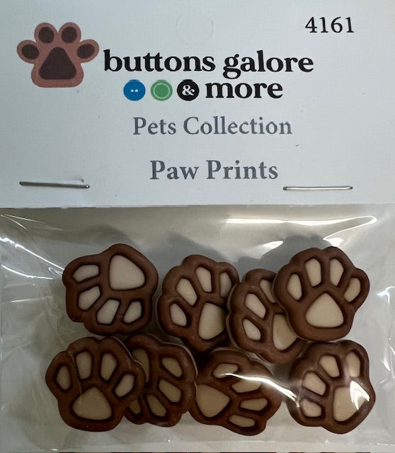 Paw Prints Buttons by Buttons Galore. 3/4 inch