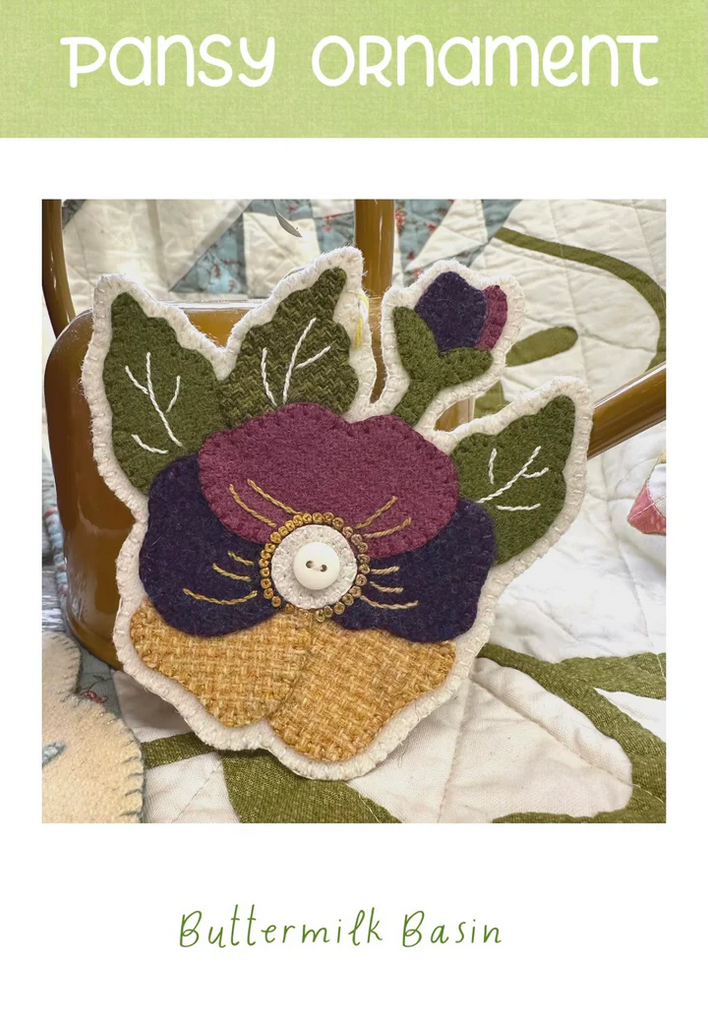 Pansy Ornament Kit by Stacy Gross West of Buttermilk Basin