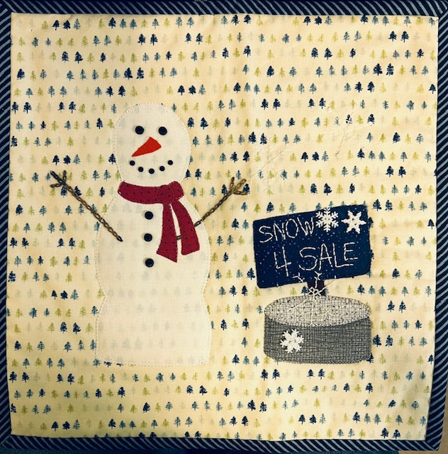 SNOW 4 SALE Wall Hanging 13" x 13" sample for sale!