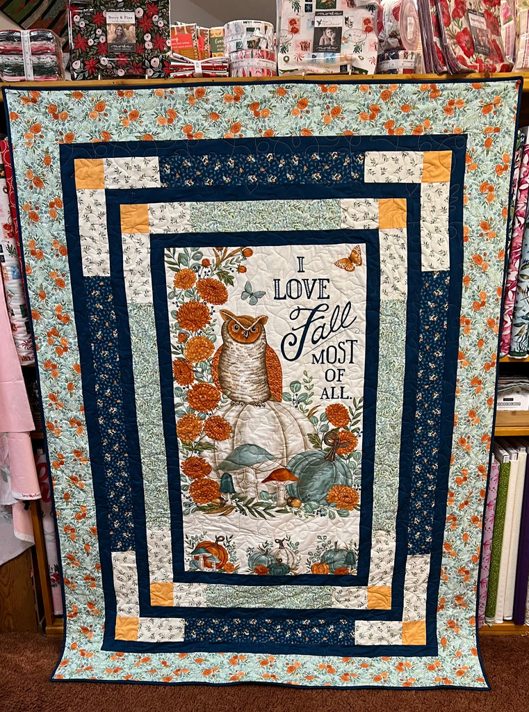 I Love Fall Most of All in Bevels Kit. Finished Size: 54" x 72"