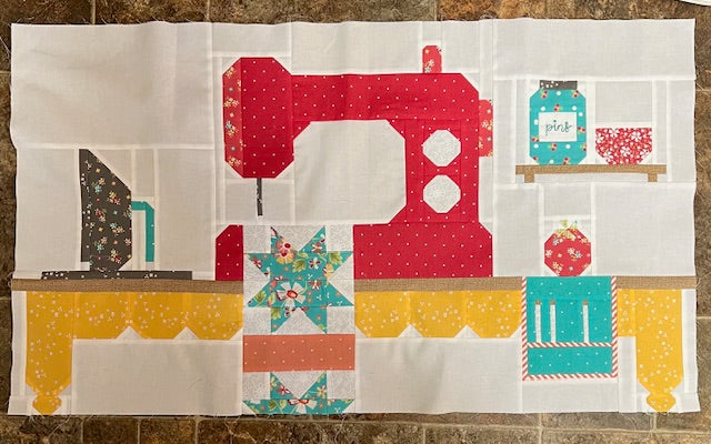 Sneak peek of Section 1 of the Quilt Room BOM using the In The Garden Fabrics!
