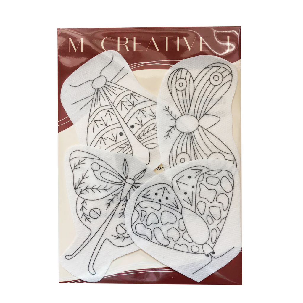 Moths- Peel, Stick, and Stitch Hand Embroidery Patterns by Melissa Galbraith of M Creative J.